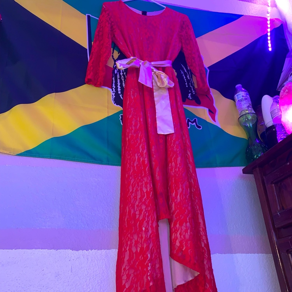 Red long sleeve never use prom dress ❤️‍🔥 I also do cash app and zelle 🥰